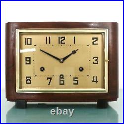 JUNGHANS Mantel Antique Clock WESTMINSTER! Chime! Bauhaus RESTORED and SERVICED