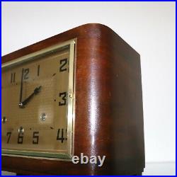 JUNGHANS Mantel Antique Clock WESTMINSTER! Chime! Bauhaus RESTORED and SERVICED