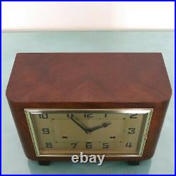 JUNGHANS Mantel Antique Clock WESTMINSTER! Chime! Bauhaus RESTORED and SERVICED