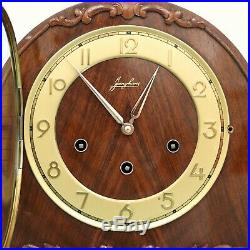 JUNGHANS Mantel Clock Westminster LOUDSPEAKER! Chime High Gloss Vintage Germany
