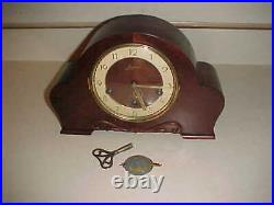 JUNGHANS Mid-Century MANTEL CLOCK WESTMINSTER CHIMES RUNS, CHIMES