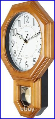 JUSTIME 18 Schoolhouse Solid Wood Pendulum Wall Clock, Westminster Chime WP-L