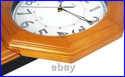 JUSTIME 18 Schoolhouse Solid Wood Pendulum Wall Clock, Westminster Chime WP-L