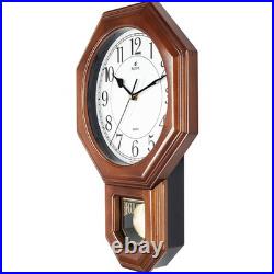 JUSTIME Regulator Schoolhouse Solid Wood Pendulum Wall Clock Westminster Chime