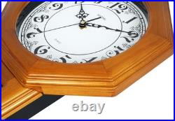 JUSTIME Regulator Schoolhouse Solid Wood Pendulum Wall Clock Westminster Chime