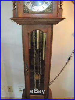 Jauch Movmnt Emporer Grandfather Clock Westminster Triple Chime Moon Phase Clock