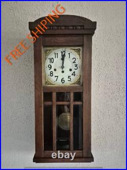 Junghans 111 years old Westminster chime wall clock (0692)