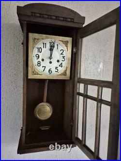 Junghans 111 years old Westminster chime wall clock (0692)