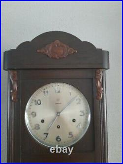 Junghans Antique German Westminster chime wall clock (0395)