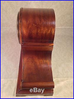 Junghans B21 Mantel Clock Light Mahogany Case Great Face Westminster Chimes