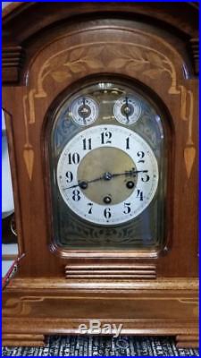 Junghans English Walnut 8 Day Westminster Chime Bracket Clock