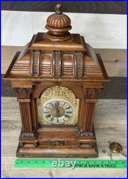 Junghans Germany Westminster Mahogany Mantle Bracket Clock Junghans Germany Westminster Mahogany Mantle Bracket Clock