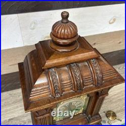 Junghans Germany Westminster Mahogany Mantle Bracket Clock