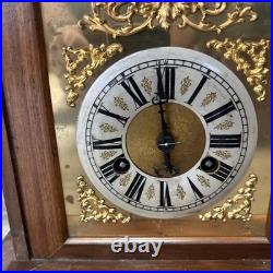 Junghans Germany Westminster Mahogany Mantle Bracket Clock Junghans Germany Westminster Mahogany Mantle Bracket Clock