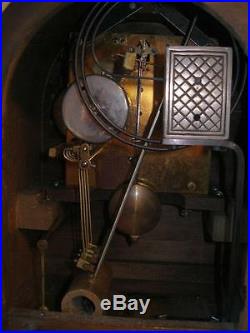 Junghans Golden Oak Westminster Chime Round Top Mantle Clock