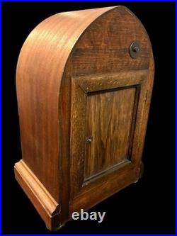 Junghans Mantle clock B42 Antique C 1920s westminster chime tested works VIDEO