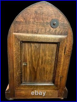 Junghans Mantle clock B42 Antique C 1920s westminster chime tested works VIDEO