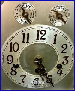 Junghans Mantle clock B42 Antique C 1920s westminster chime tested works VIDEO