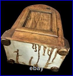 Junghans Mantle clock B42 Antique C 1920s westminster chime tested works VIDEO