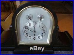 Junghans Tambour Mantle Clock Westminster Chimes Ex. Cond. Beautiful Look