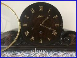 Junghans Vintage Wooden Mantel Westminster Chime Clock