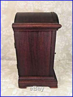 Junghans Westminster Chimes Clock Mahogany Case Westminster Chimes Runs
