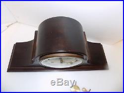 Junghans Wuerttemburg Westminster Chime German Tambour Mantle Clock A42 with key