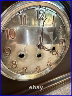 Junghans Wurttemberg Westminster 4 rod Chime Wood mantle Clock #17251 German KEY