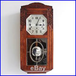 KIENZLE Wall TOP CONDITION Clock 1920s WESTMINSTER Chime Antique German RESTORED