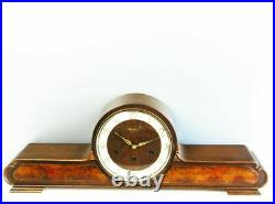 Kienzle Art Deco Westminster Chiming Mantel Clock Black Forest Germany