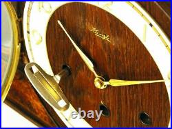 Kienzle Art Deco Westminster Chiming Mantel Clock Black Forest Germany