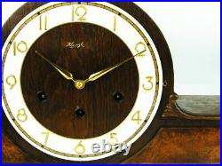 Kienzle Art Deco Westminster Chiming Mantel Clock Black Forest Germany