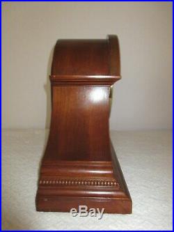 LARGE 20 x 12 Sligh Mantle Clock TRIPLE CHIME Westminster Wood Inlay WORKS