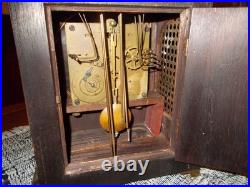 Large 1910 Victorian Westminister Mantel Clock WORKS by Otto Berner in Stuttgart