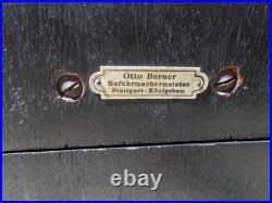 Large 1910 Victorian Westminister Mantel Clock WORKS by Otto Berner in Stuttgart