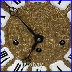 Large 24 Hermle 340-020 German Mantel Clock Westminster Chime, Inlaid Wood