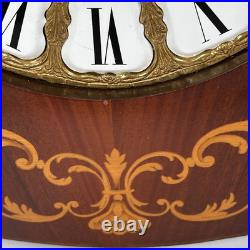 Large 24 Hermle 340-020 German Mantel Clock Westminster Chime, Inlaid Wood