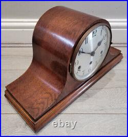 Large Antique 1920's Oak Cased German Haller Westminster Chiming Mantel Clock