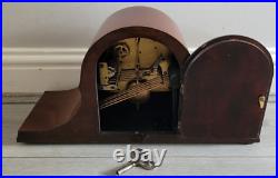 Large Antique 1930's German Napoleon Hat Shaped Westminster Chiming Mantel Clock