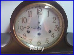 Large Antique Junghans Westminster A32 chime Mantel Mantle Tambour Clock Working
