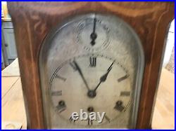 Large Antique, Junghans Westminster Chimes Bracket Clock with Silvered Dial