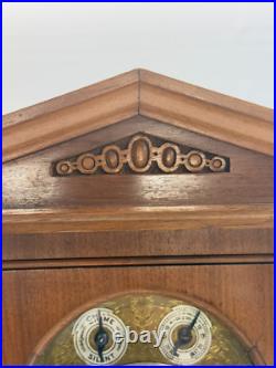 Large Antique Westminster Chime German walnut mantel or bracket clock Junghans