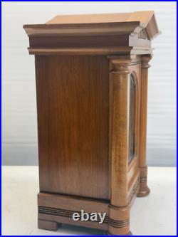 Large Antique Westminster Chime German walnut mantel or bracket clock Junghans