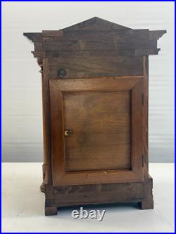 Large Antique Westminster Chime German walnut mantel or bracket clock Junghans
