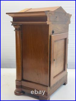 Large Antique Westminster Chime German walnut mantel or bracket clock Junghans