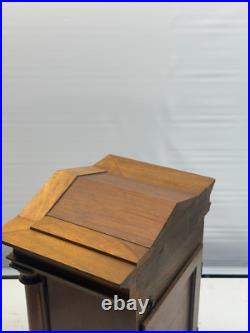 Large Antique Westminster Chime German walnut mantel or bracket clock Junghans