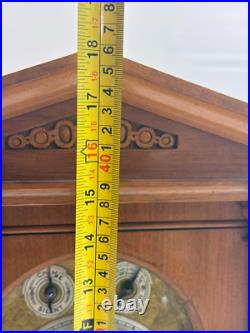 Large Antique Westminster Chime German walnut mantel or bracket clock Junghans