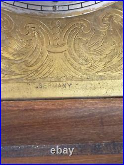 Large Antique Westminster Chime German walnut mantel or bracket clock Junghans