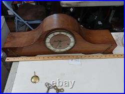 Large German Art Deco Tambour Westminster Chime Clock