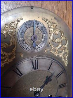 Large Gustav Becker Westminster Chimes Oak Case Mantel Clock